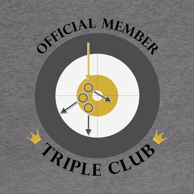 The "Triple Club" - Black Text by itscurling